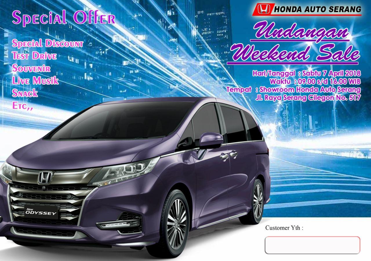 PROMO HONDA SERANG WEEKEND SALE APRIL